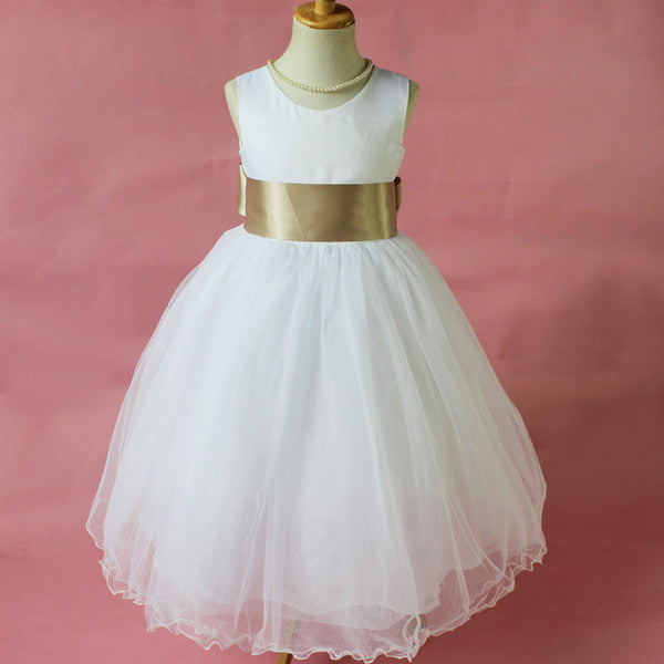 Flower Girl Petals Dress Children Bridesmaid Toddler Elegant Dress Pageant Wedding Bridal Dress - CelebritystyleFashion.com.au online clothing shop australia