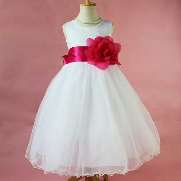 Flower Girl Petals Dress Children Bridesmaid Toddler Elegant Dress Pageant Wedding Bridal Dress - CelebritystyleFashion.com.au online clothing shop australia