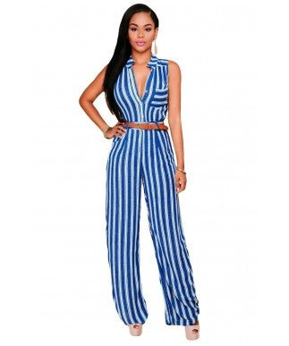 Rompers 6 Colors Women Jumpsuit V Neck Belt Embellished Jumpsuit LC64003 Plus Size S M L XL XXL - CelebritystyleFashion.com.au online clothing shop australia