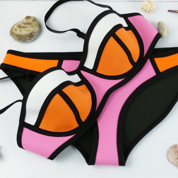 Swimwear Woman Neoprene Material Bikini New Summer Sexy Swimsuit Bath Suit set TA002 Cikini - CelebritystyleFashion.com.au online clothing shop australia