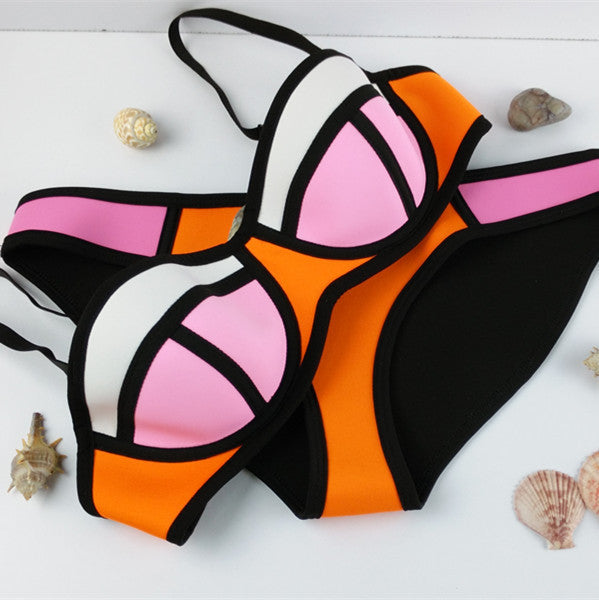 Swimwear Woman Neoprene Material Bikini New Summer Sexy Swimsuit Bath Suit set TA002 Cikini - CelebritystyleFashion.com.au online clothing shop australia