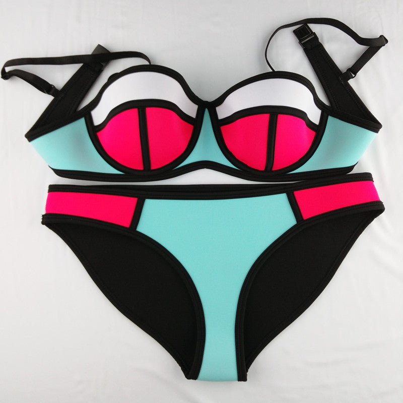 Swimwear Woman Neoprene Material Bikini New Summer Sexy Swimsuit Bath Suit set TA002 Cikini - CelebritystyleFashion.com.au online clothing shop australia