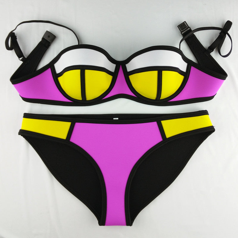 Swimwear Woman Neoprene Material Bikini New Summer Sexy Swimsuit Bath Suit set TA002 Cikini - CelebritystyleFashion.com.au online clothing shop australia