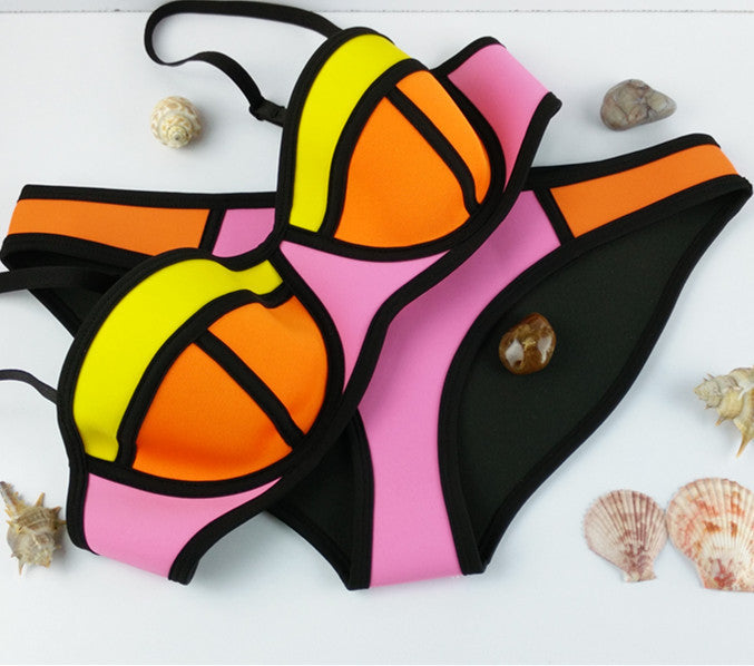 Swimwear Woman Neoprene Material Bikini New Summer Sexy Swimsuit Bath Suit set TA002 Cikini - CelebritystyleFashion.com.au online clothing shop australia