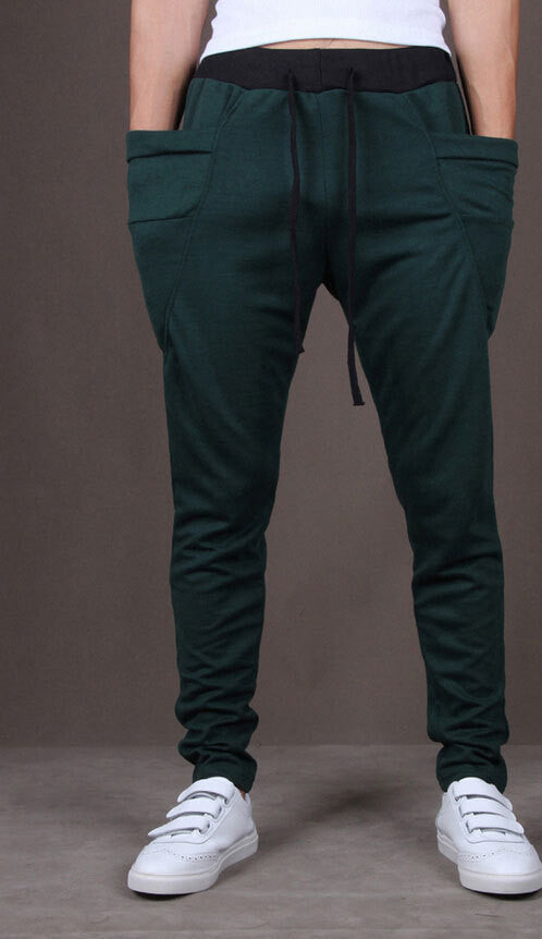 Fashion Sweatpants Trousers Men Harem Pants Pants, Men'S Big Pocket De
