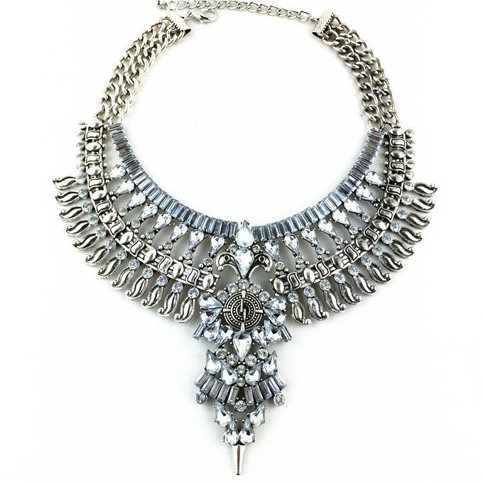 HOT Statement Necklaces & Pendants Vintage Crystal Maxi Choker Silver Collier Femme Boho Big Fashion Women Jewellery - CelebritystyleFashion.com.au online clothing shop australia