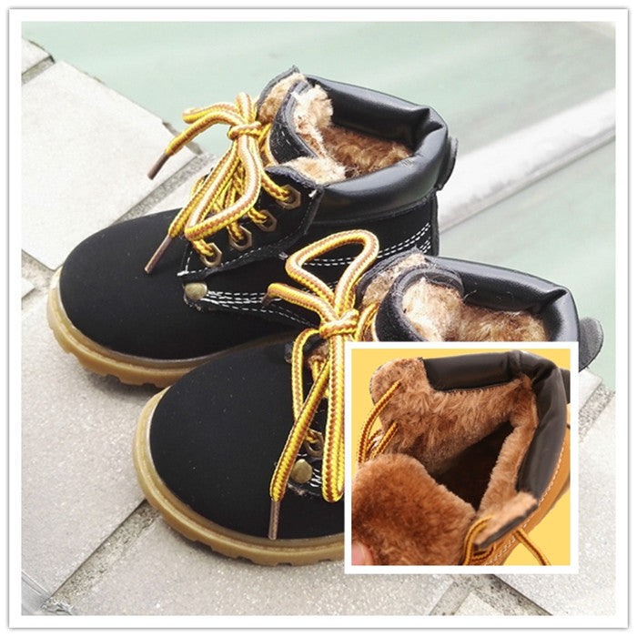 Comfy kids winter Fashion Child Leather Snow Boots For Girls Boys Warm Martin Boots Shoes Casual Plush Child Baby Toddler Shoe - CelebritystyleFashion.com.au online clothing shop australia