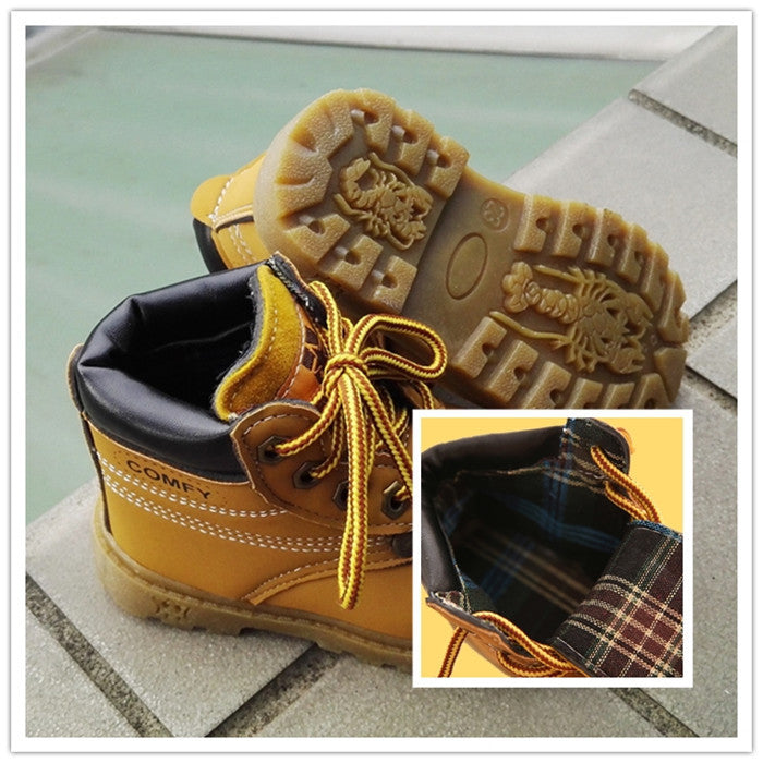Comfy kids winter Fashion Child Leather Snow Boots For Girls Boys Warm Martin Boots Shoes Casual Plush Child Baby Toddler Shoe - CelebritystyleFashion.com.au online clothing shop australia