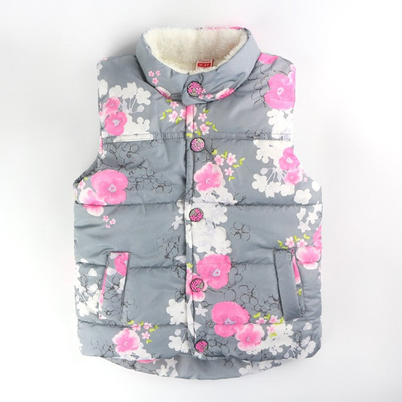 Autumn Girls Outerwear Floral Baby Girls Vest Baby Outerwear European And American Style Outerwear & Coats Princess Girls Vest - CelebritystyleFashion.com.au online clothing shop australia