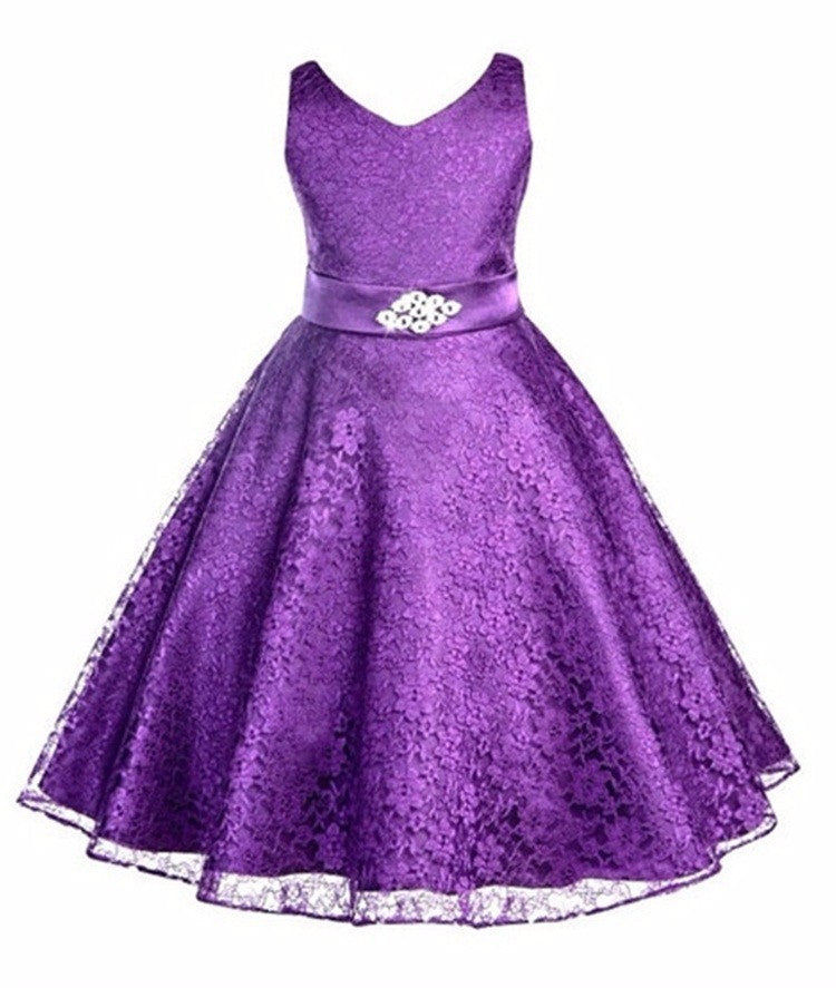 High Quality girl dress New Year Party Dress Christmas Dress for Girl Sleeveless Lace Princess 3-14Yrs Girls clothes - CelebritystyleFashion.com.au online clothing shop australia
