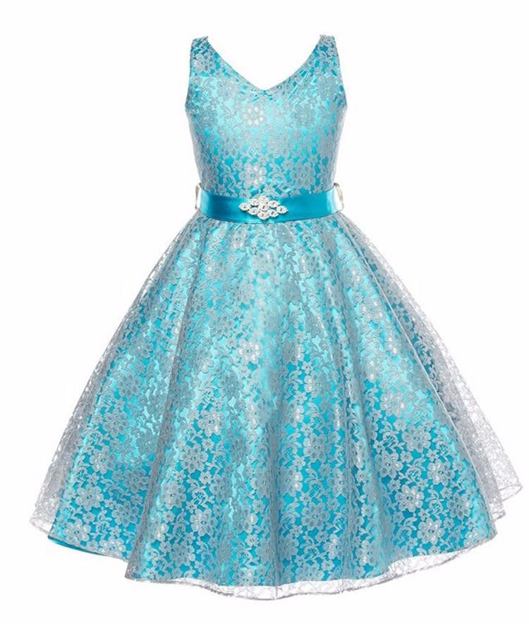 High Quality girl dress New Year Party Dress Christmas Dress for Girl Sleeveless Lace Princess 3-14Yrs Girls clothes - CelebritystyleFashion.com.au online clothing shop australia