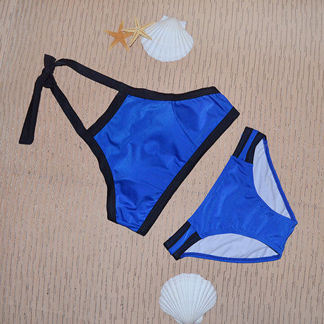 Summer styles Triangle Sexy halter High neck Bikinis set plus size Swimwears Women push up crop top Swimsuit bathing suit - CelebritystyleFashion.com.au online clothing shop australia