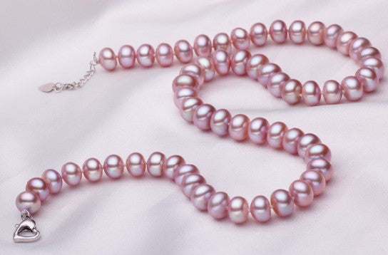Natural 100% Genuine Pearl Necklace Mother Gift White Pink Purple Pearl Jewelry Choker Necklace - CelebritystyleFashion.com.au online clothing shop australia