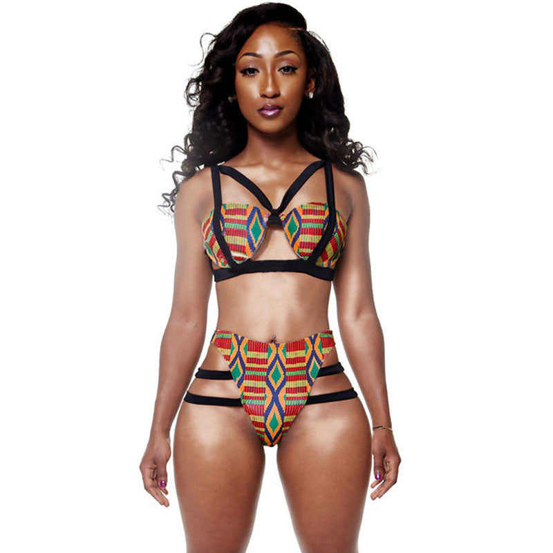 African Print Swimsuits Women African Print Inspired Two Piece Bathing Suit Women Bikinis Sets African Swimwear LC41665 - CelebritystyleFashion.com.au online clothing shop australia