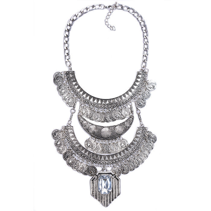 New Women Crystal Collier Femme Vintage Necklaces Pendants Collar Statement Bijoux Fashion Choker Maxi Boho Accessories - CelebritystyleFashion.com.au online clothing shop australia