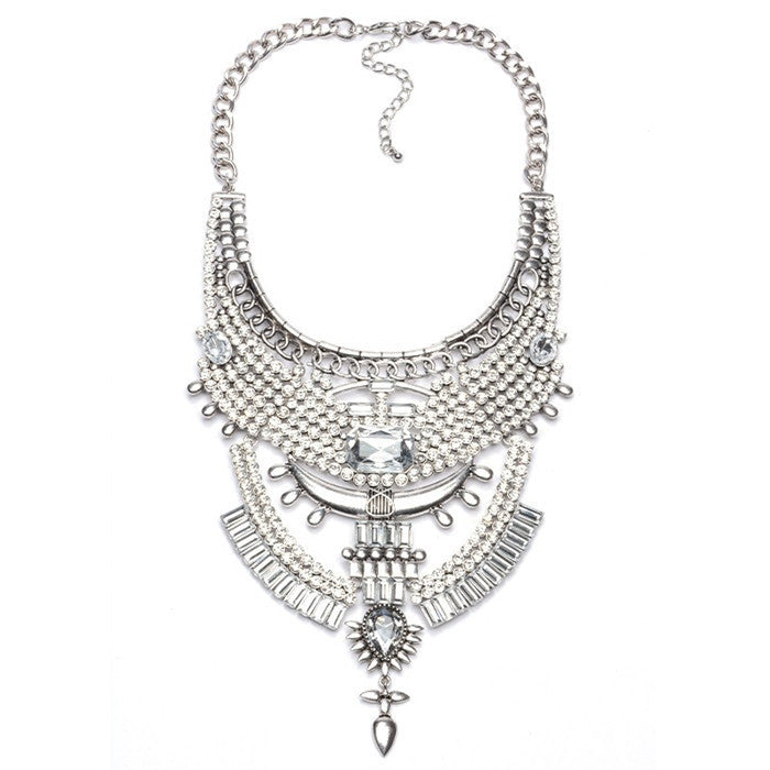 New Women Crystal Collier Femme Vintage Necklaces Pendants Collar Statement Bijoux Fashion Choker Maxi Boho Accessories - CelebritystyleFashion.com.au online clothing shop australia