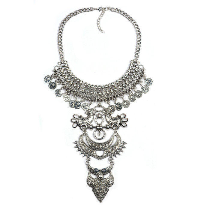 New Women Crystal Collier Femme Vintage Necklaces Pendants Collar Statement Bijoux Fashion Choker Maxi Boho Accessories - CelebritystyleFashion.com.au online clothing shop australia