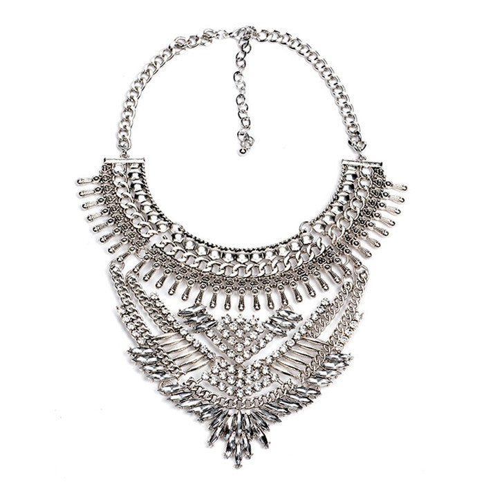 New Women Crystal Collier Femme Vintage Necklaces Pendants Collar Statement Bijoux Fashion Choker Maxi Boho Accessories - CelebritystyleFashion.com.au online clothing shop australia