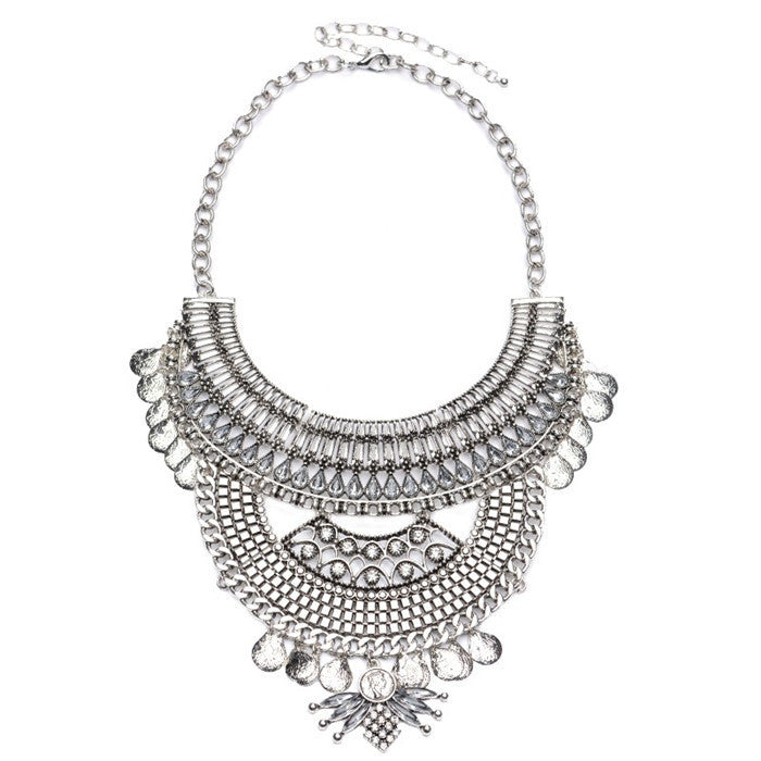 New Women Crystal Collier Femme Vintage Necklaces Pendants Collar Statement Bijoux Fashion Choker Maxi Boho Accessories - CelebritystyleFashion.com.au online clothing shop australia