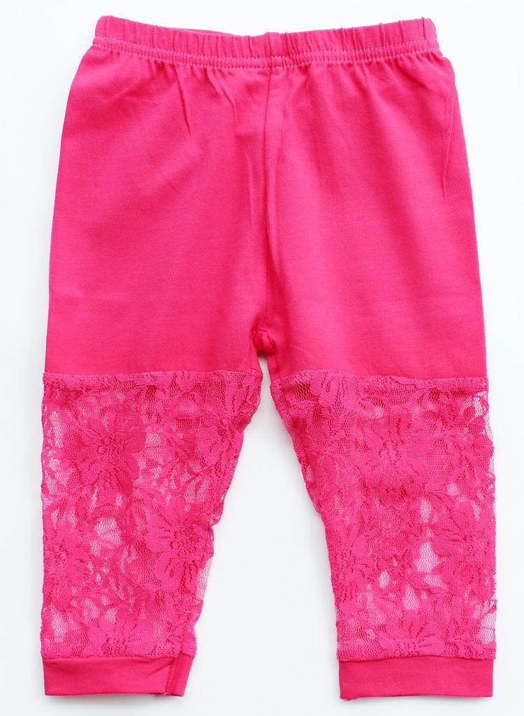 Girls Leggings Summer Style Children's Clothing Calf-length Baby Mesh Spliced Bow Lace Leggings Kid's Pants, Size 100-150 - CelebritystyleFashion.com.au online clothing shop australia