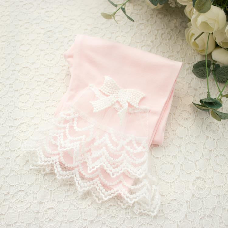 Girls Leggings Summer Style Children's Clothing Calf-length Baby Mesh Spliced Bow Lace Leggings Kid's Pants, Size 100-150 - CelebritystyleFashion.com.au online clothing shop australia