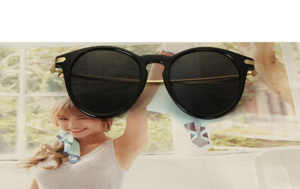 RFOLVE Newly Round Women Sun glasses Fashion Brand Design Imitation Wood Frame Sun glasses Oculos de Sol Masculino UV400 - CelebritystyleFashion.com.au online clothing shop australia