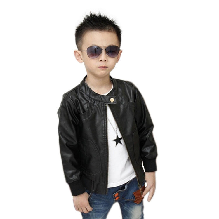 New Boys Coats Faux Leather Jackets 2 Colors Children Fashion Outerwear Spring & Autumn & Winter, MC031 - CelebritystyleFashion.com.au online clothing shop australia