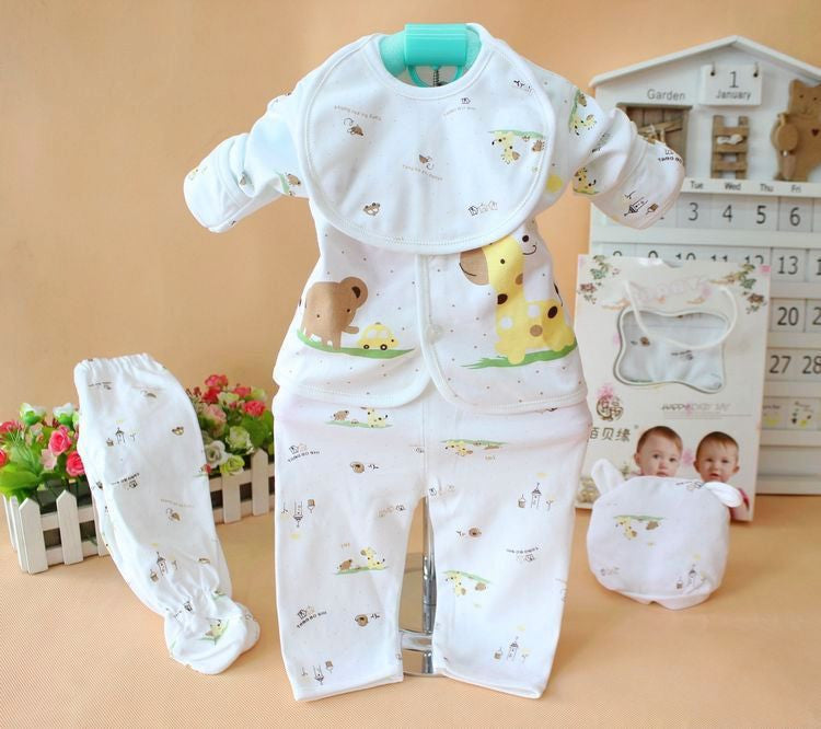 (5pcs/set)Newborn Baby 0-6M Clothing Set Brand Baby Boy/Girl Clothes 100% Cotton Cartoon Underwear baby set - CelebritystyleFashion.com.au online clothing shop australia