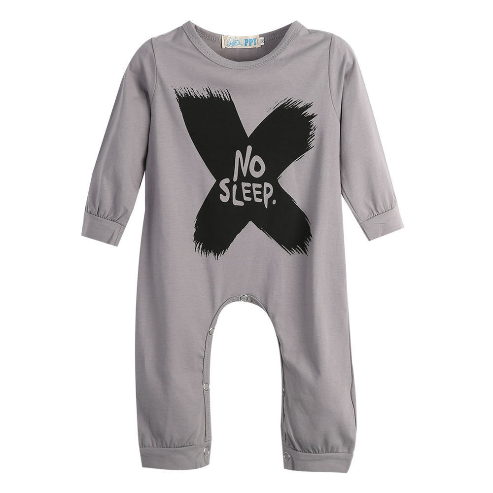 Cotton Baby Girls Boys long sleeve Romper Jumpsuit One-pieces No Sleep to the Moon Outfits - CelebritystyleFashion.com.au online clothing shop australia