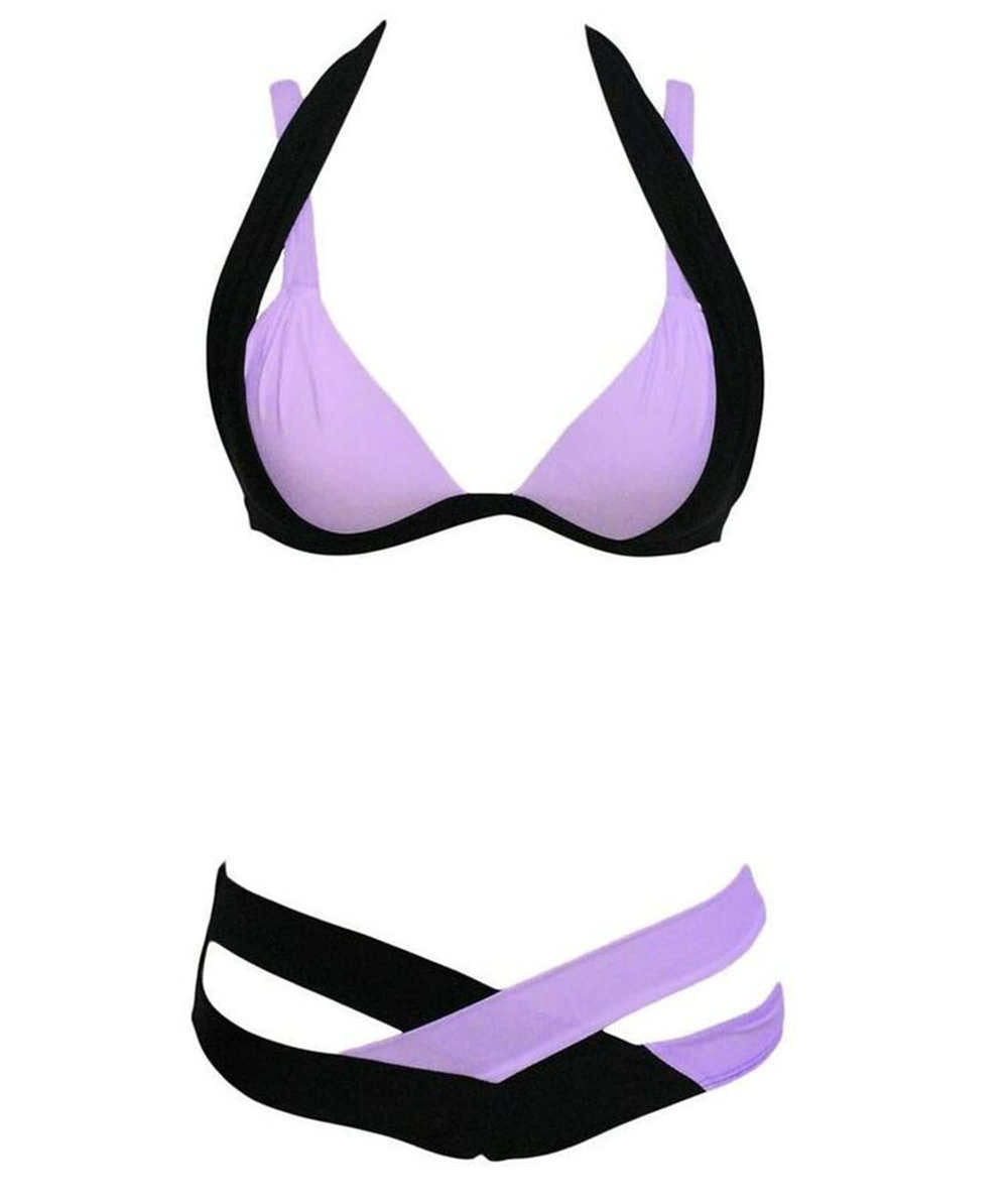New Mix color sexy two piece adjust bust Summer Style Bikini Set Push Up Swimsuits Swimwear Cross Bandage Bathing Suits - CelebritystyleFashion.com.au online clothing shop australia