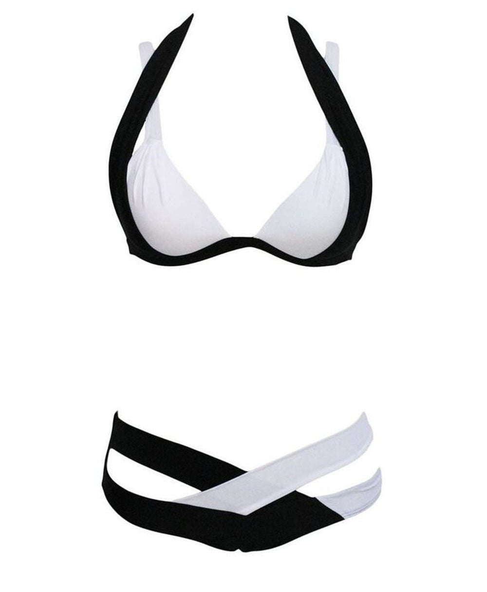 New Mix color sexy two piece adjust bust Summer Style Bikini Set Push Up Swimsuits Swimwear Cross Bandage Bathing Suits - CelebritystyleFashion.com.au online clothing shop australia