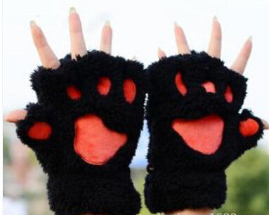 Winter Women Gloves Fluffy Bear Paw Claw Fingerless Cute Toweling Gloves Mittens Christmas Birthday Gift ST001 - CelebritystyleFashion.com.au online clothing shop australia