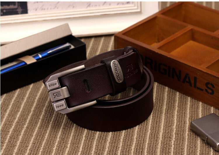 Designer Brand Belt for Men High Quality Genuine Leather Gold Pin Buckle Belt Men Vintage Casual Women Jeans Belt - CelebritystyleFashion.com.au online clothing shop australia