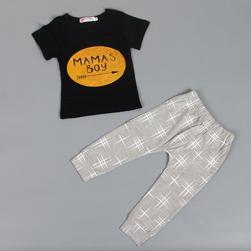 Summer 2pcs Newborn Infant Baby Boys Kid Clothes T-shirt Tops + Pants Outfits Sets 0-24 Children's Clothing Set - CelebritystyleFashion.com.au online clothing shop australia
