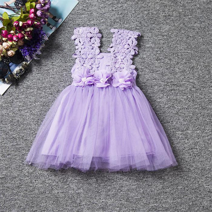 Kid Summer Dress For Girl Lace Flower Cute Little Princess Dresses Children Girls' Clothing For Birthday Party Tulle Tutu Dress - CelebritystyleFashion.com.au online clothing shop australia