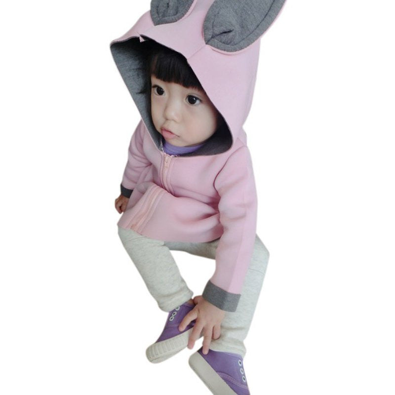 Girls Jacket Animal Rabbit Design Cotton Zipper Spring Autumn Baby Girl Coat Children Jackets Kids Coat N6456 - CelebritystyleFashion.com.au online clothing shop australia