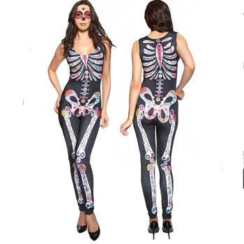 Sexy halloween costume ideas brand women rompers womens jumpsuit Fashion Skin-tight Skeleton Bodysuits 88540 - CelebritystyleFashion.com.au online clothing shop australia