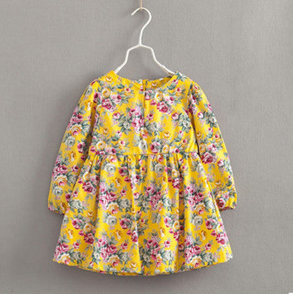 Fashion Baby Dress Long Sleeve Pirncess Girls Clothes Spring Autumn Winter Children Dresses For Girl Floral Clothing Vestidos - CelebritystyleFashion.com.au online clothing shop australia