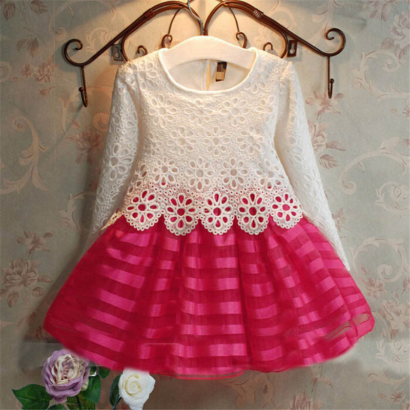 New Girls Dresses Fashion Casual Summer Lace crochet Tutu Dress Kids Girl Party Clothes for 2-6Y Children Vetement Fille - CelebritystyleFashion.com.au online clothing shop australia