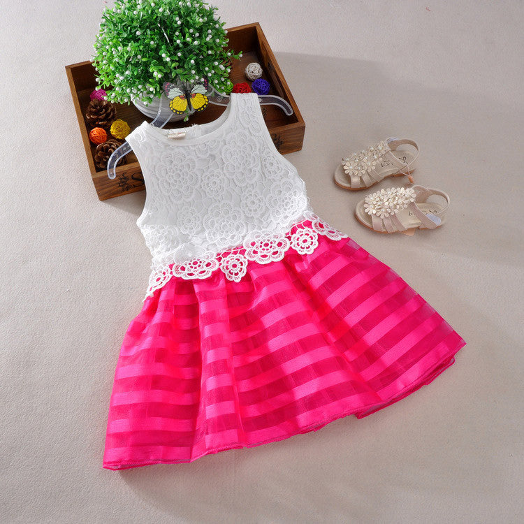 New Girls Dresses Fashion Casual Summer Lace crochet Tutu Dress Kids Girl Party Clothes for 2-6Y Children Vetement Fille - CelebritystyleFashion.com.au online clothing shop australia