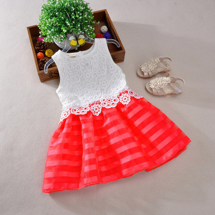 New Girls Dresses Fashion Casual Summer Lace crochet Tutu Dress Kids Girl Party Clothes for 2-6Y Children Vetement Fille - CelebritystyleFashion.com.au online clothing shop australia