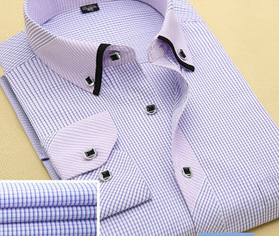 Mens Casual Shirts Fashion Long Sleeve Brand Printed Male Plus Size Formal Business Polka Dot Floral Men Dress Shirt New - CelebritystyleFashion.com.au online clothing shop australia