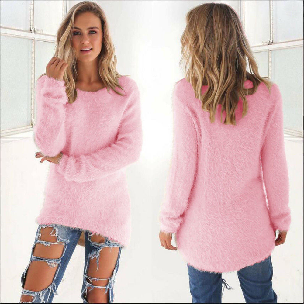 Autumn Winter Sweater Women Pullovers Knitted Casual Cashmere Sweaters V-Neck Loose Pullover Long Sleeve Jumpers - CelebritystyleFashion.com.au online clothing shop australia