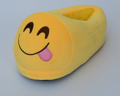 DreamShining Emoji Slippers Cartoon Plush Slipper Home With The Full Expression Women/ Men Slippers Winter House Shoes One Pair - CelebritystyleFashion.com.au online clothing shop australia