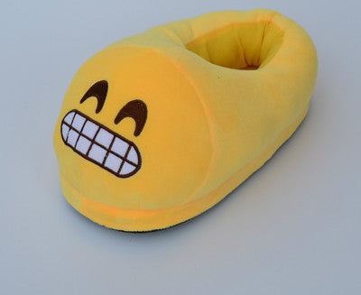 DreamShining Emoji Slippers Cartoon Plush Slipper Home With The Full Expression Women/ Men Slippers Winter House Shoes One Pair - CelebritystyleFashion.com.au online clothing shop australia