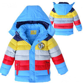 High quality Down cotton Boys Jacket,Boy Coats Baby boys clothes Winter striped Christmas jackets Girls coat For New Year Nov.11 - CelebritystyleFashion.com.au online clothing shop australia