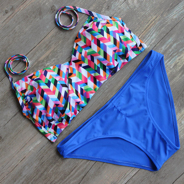 9 Color Sexy Bikini Swimwear Women Padded High Neck Swimsuit Push Up Summer Bathing Suit Beachwear Biquini maillot de bain - CelebritystyleFashion.com.au online clothing shop australia