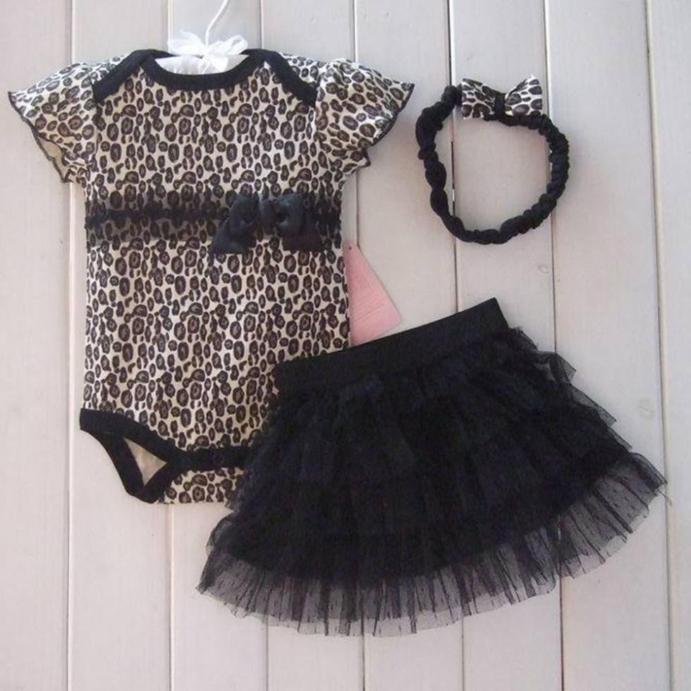 Baby Clothing Set Baby Girl Clothes 3 pcs Sets Romper +Tutu Skirt + Headband 3pcs Sets Polka-dot Princess Tutu Dress - CelebritystyleFashion.com.au online clothing shop australia