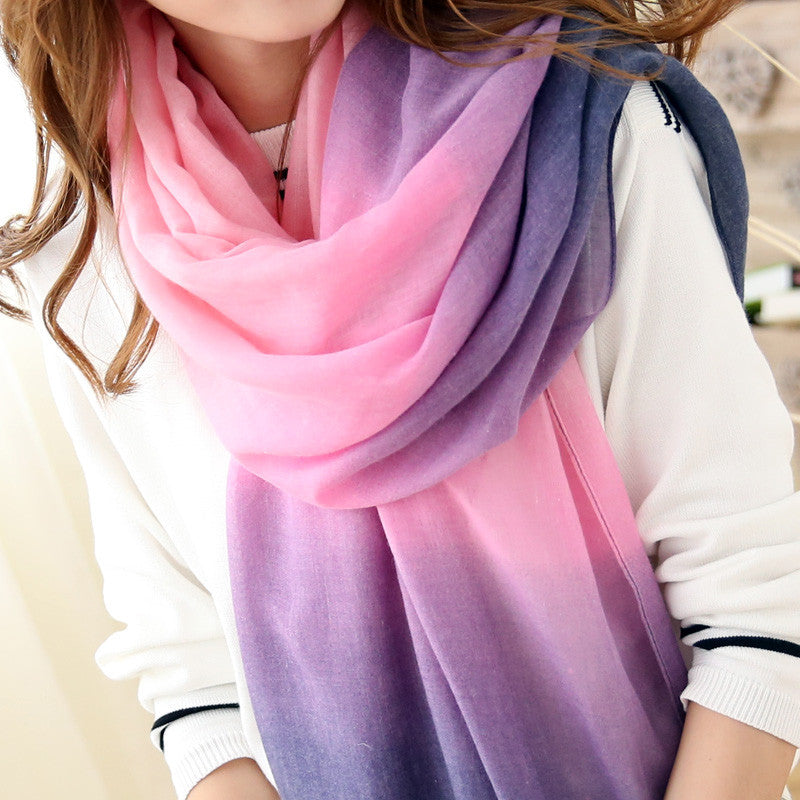 Fashion Winter Scarves Women Brand cachecol Gradient scarf Designer Cotton shawls Scarf - CelebritystyleFashion.com.au online clothing shop australia