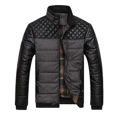 New Classic Brand Men Fashion Warm Jackets Plus Size L-4XL Patchwork Plaid Design Young Man Casaul Winter Coats, EDA0116 - CelebritystyleFashion.com.au online clothing shop australia